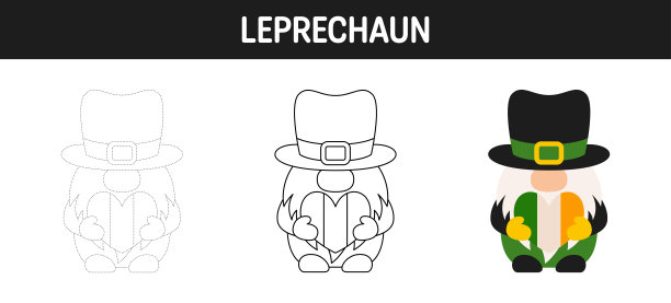 小妖精追踪和着色工作表的孩子图片下载