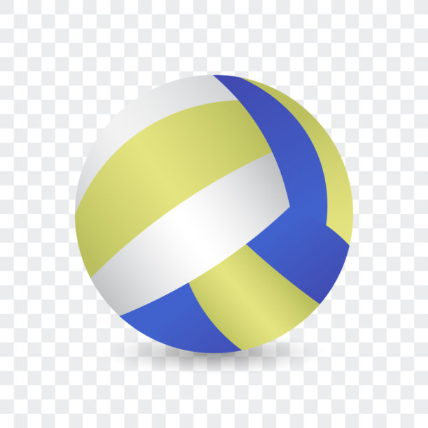 排球，彩色图标，孤立的矢量插图。图片下载