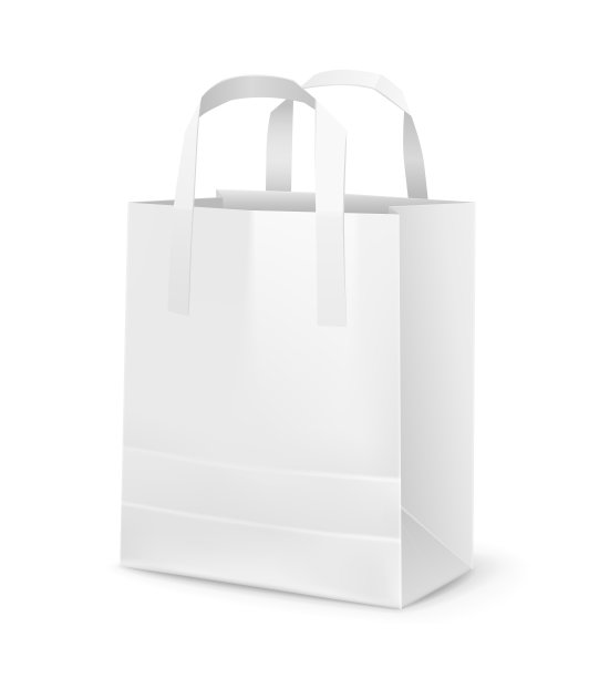 白纸购物袋模型孤立现实。向量图片下载