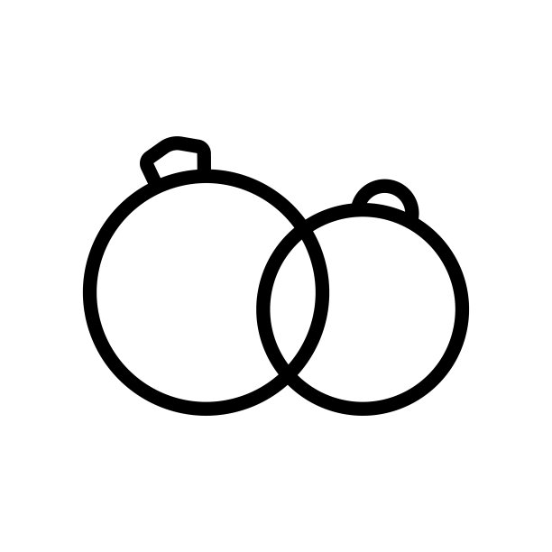 结婚戒指图标。黑色轮廓线性轮廓。正面视图。可编辑的中风。矢量简单平面图形说明。白色背景上的孤立物体。隔离。图片下载