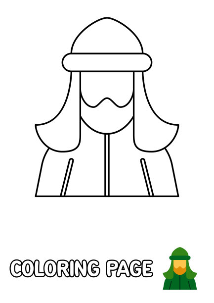 孩子们用穆斯林涂色页图片下载