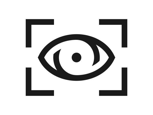 眼睛扫描线图标。矢量图图片下载