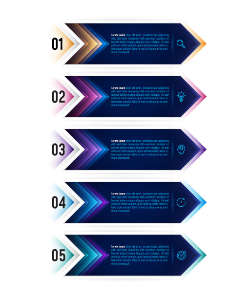 现代箭头信息图设计。商业组织成功过程步骤图。矢量EPS10插图模板设计，工作流布局，网页设计。图片下载