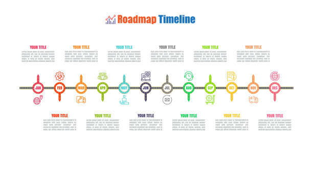 数据分析和收集抽象流程信息图模板路线图图的业务图片下载