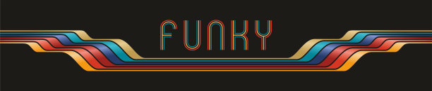 时髦的全景彩色横幅。矢量插图。图片下载