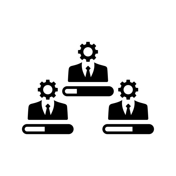 工人绩效图标，简约矢量图形图片下载