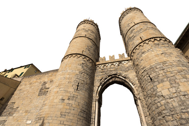 在意大利热那亚的中世纪城门被称为黑道门图片下载