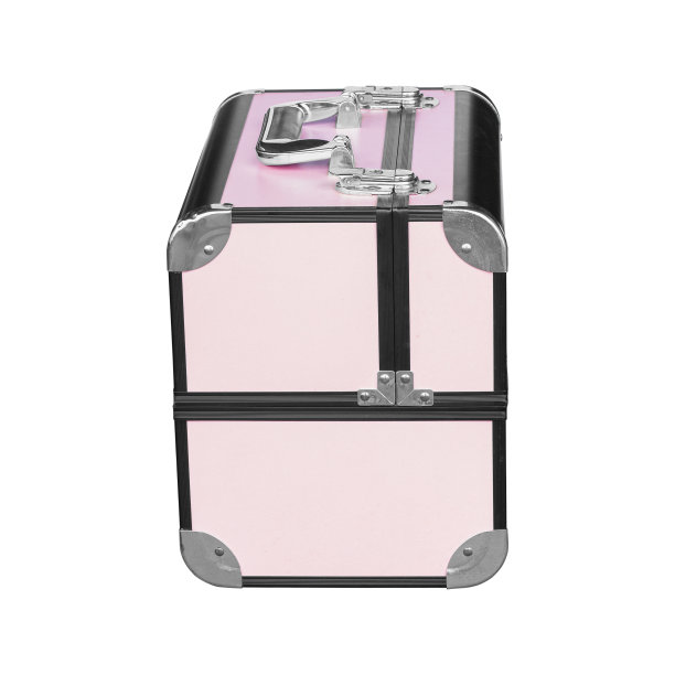 可折叠的化妆品行李箱，与背景隔离图片下载