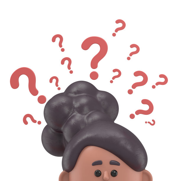 三维插图思考非裔美国妇女可可与问号。白色背景上的3D渲染。图片下载