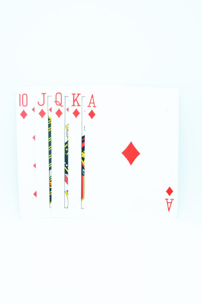 钻石皇家同花顺(所有相同的套装，顺序A-K-Q-J-T)图片下载