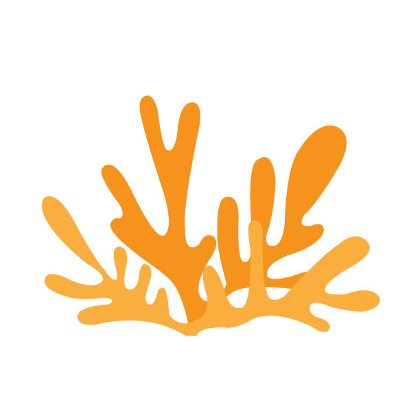 海藻或珊瑚平面设计插图装饰海洋生物和海洋。图片下载