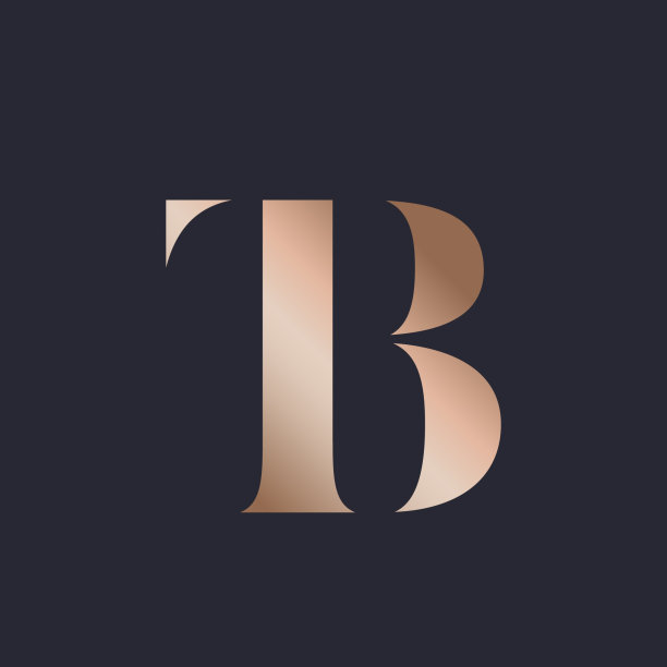 TB字母标志。大写装饰衬线字母t，字母b签名图标。奢华风格的字母首字母。图片下载