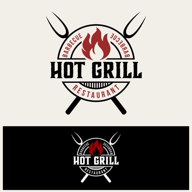烧烤火矢量模板。烧烤烧烤牛排图形插图徽章徽章补丁风格。图片下载