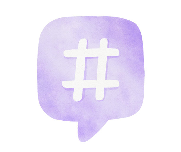 水彩聊天与标签信使紫色颜色柔和粉彩图片下载