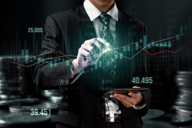 商人工作与数字金融业务图形感知技术图片下载