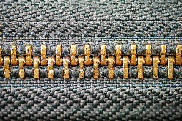 黄色金属拉链质地图片下载