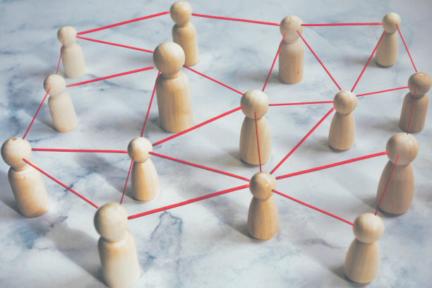 建立强大的团队联系，团队合作的业务和技术理念。人力资源，人力资源，招聘，管理，领导和团队建设。管理理念图片下载