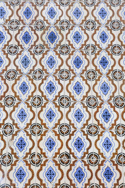 里斯本五颜六色的传统瓷砖图片下载