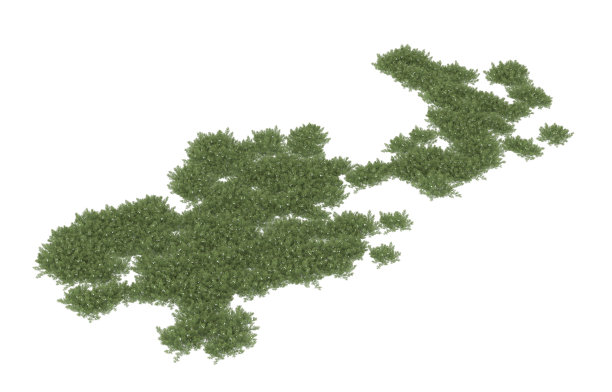 背景上孤立的草地。三维渲染-插图图片下载