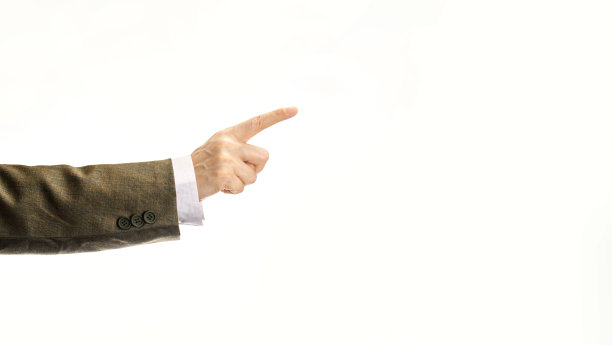 指指点点，商人用手指指着白色背景图片下载