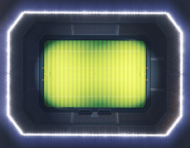 美式橄榄球场和橄榄球图片下载