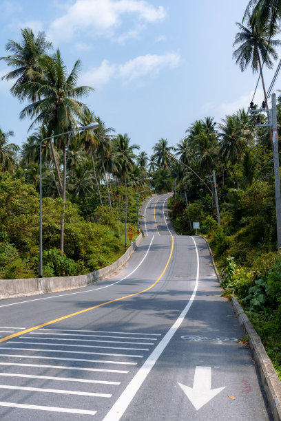海滩公路观景台，Khanom-Sichon, Nakhon Si thammara，泰国。图片下载