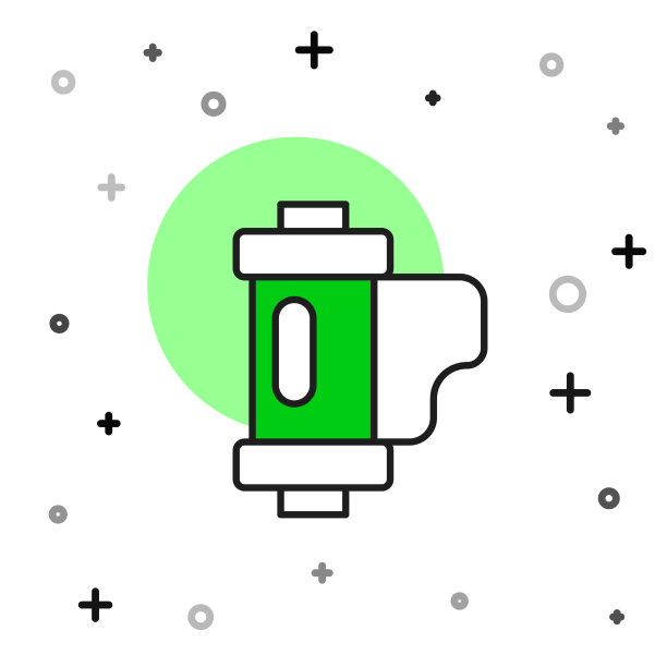 填充轮廓相机老式胶卷卷墨盒图片下载