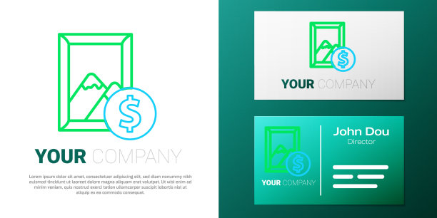 线上拍卖绘画图标孤立在白色上图片下载