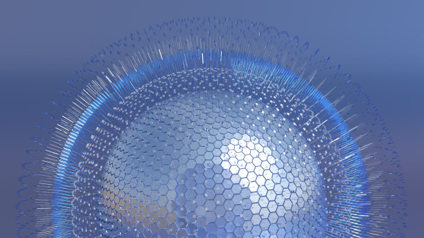 带有球体的抽象几何图案构成了未来主义的背景图片下载