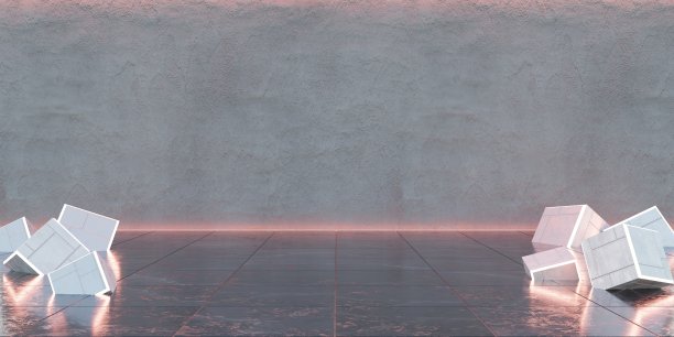 舞台背景场景技术led霓虹灯LCD现代房间三维插图图片下载