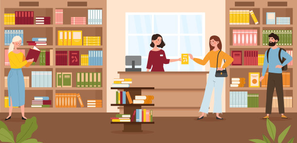 在商店买书图片下载