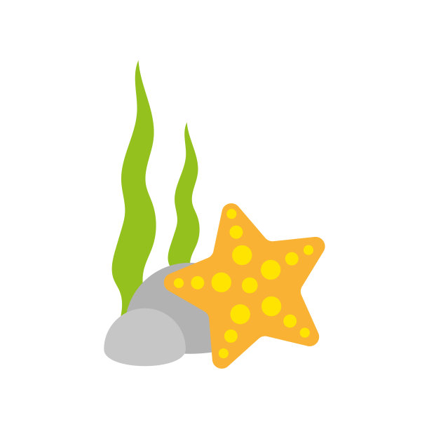 美丽的卡通海星。暑假。矢量插图。图片下载