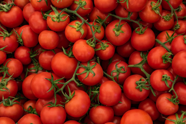 市场摊位上的西红柿图片下载