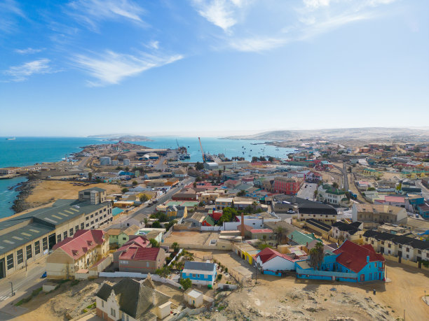 温得和克市中心的建筑鸟瞰图。纳米比亚，南非。图片下载