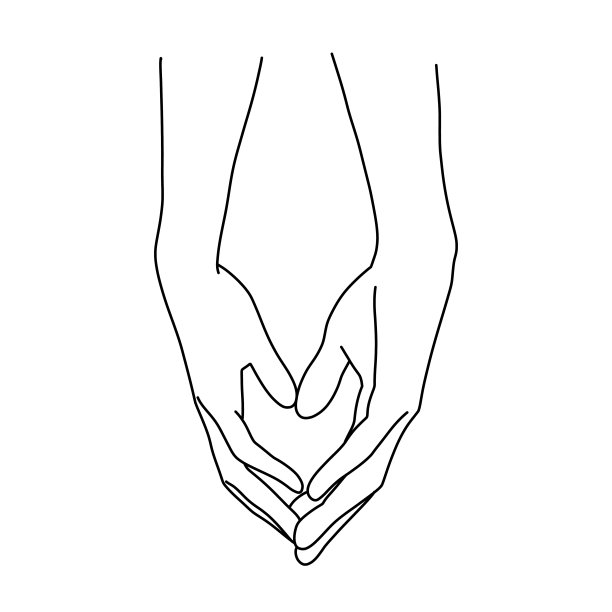 温柔的触摸双手。幸福的青年男女牵手。对爱的人的概念关注，关系很好。微笑的体贴的夫妻有一个亲密的时刻。图片下载