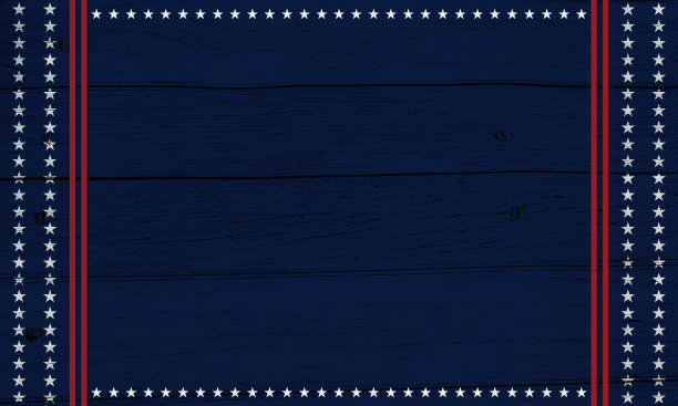 蓝色和红色框架与美国国旗图案图片下载
