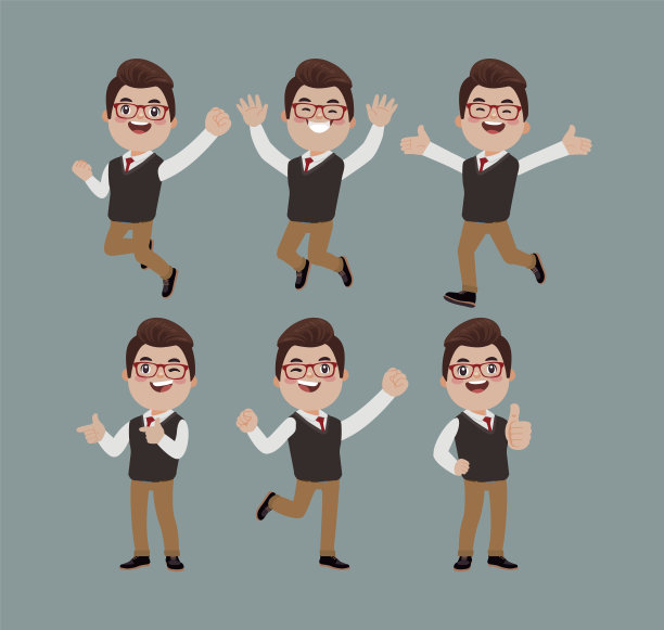 不同姿势的上班族图片下载