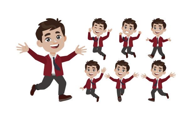 不同姿势的上班族图片下载