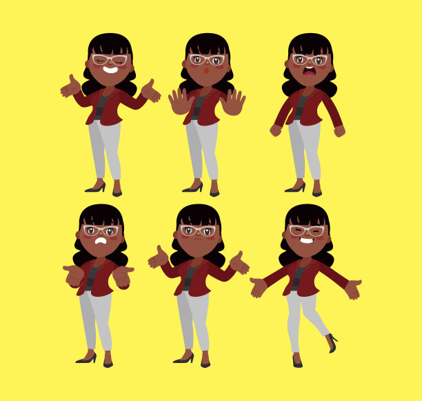 不同姿势的上班族图片下载