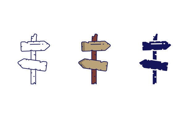 标识板矢量图标图片下载