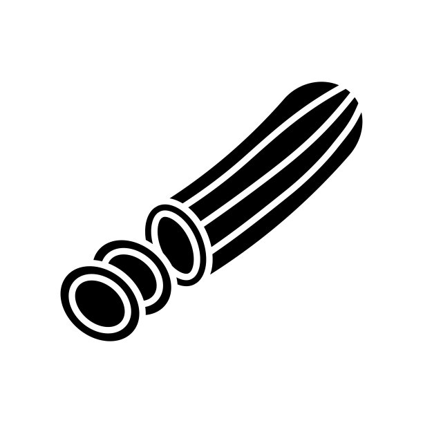 黄瓜图标矢量设计模板在白色背景图片下载