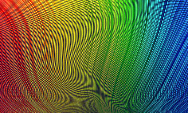 抽象艺术几何背景与波浪。带有彩色波和过渡的光学错觉。图片下载