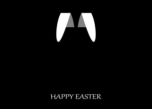 极简的复活节背景设计。兔子的耳朵。图片下载