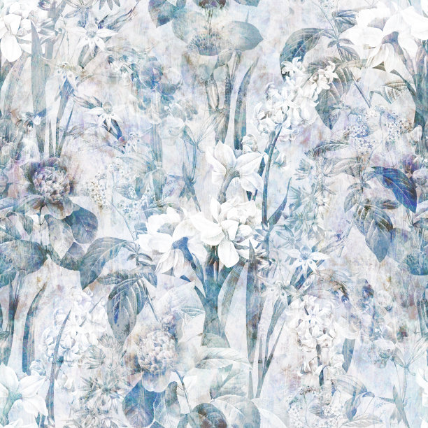 冷冻开花。装饰无缝图案。重复的背景。瓷砖壁纸打印。图片下载