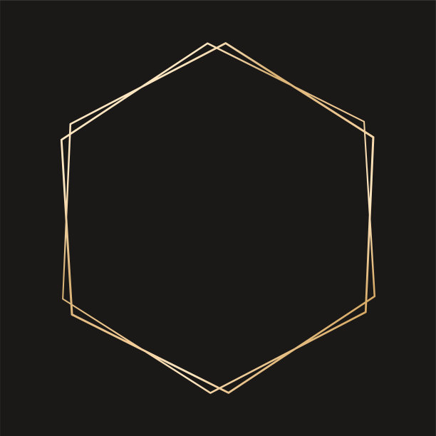 简单的钻石几何金框架。矢量现代设计模板婚礼或生日邀请，宣传册，海报和名片图片下载