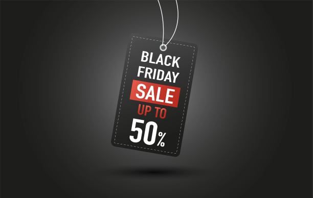 黑色价签横幅图片下载