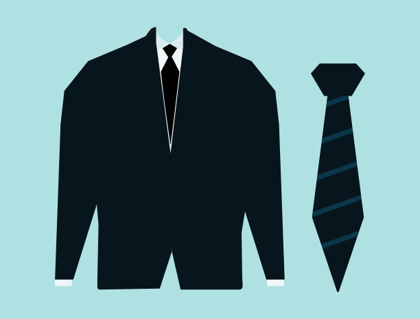 西装和领带。矢量图图片下载