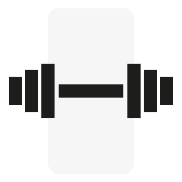 平面杠铃图标的网页设计。矢量插图。图片下载