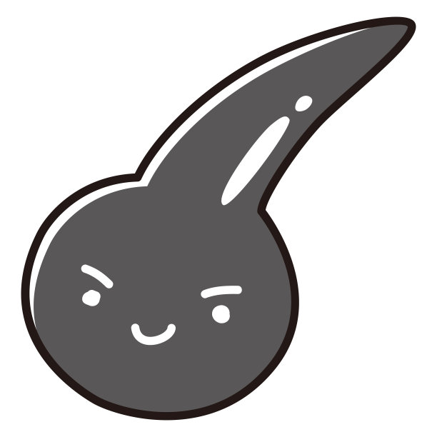 简单的黑色头发插图图片下载