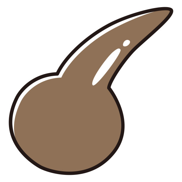 简单的棕色头发插图图片下载